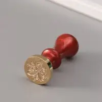 Печать для сургуча с пластиковой ручкой &laquo;Буква N на вензеле&raquo;, 2.5&times;2.5&times;6.3 см