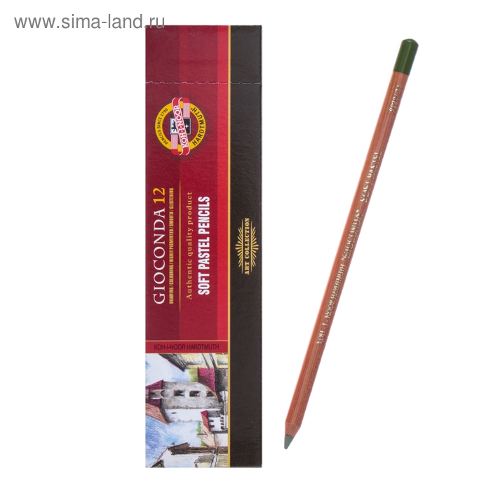 Пастель сухая в карандаше Koh-I-Noor GIOCONDA 8820/24 Soft Pastel, тёмно-зелёная, оливковая Пастель сухая в карандаше Koh-I-Noor GIOCONDA 8820/24 Soft Pastel, тёмно-зелёная, оливковая