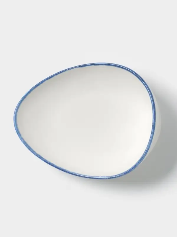 Салатник Magistro Blue Lagoon, 450 мл, 22.3&times;17&times;9 см, фарфор, белый, синий