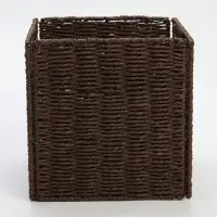 Корзина для хранения Desa, плетёная, складная, 25&times;25&times;25 см, коричневая