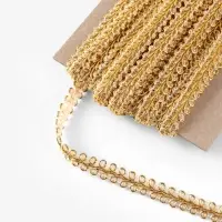 Тесьма декоративная &laquo;Шанель&raquo;, 8 мм, 10&plusmn;1 м, цвет золотой