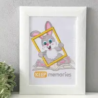 Фоторамка для фото 21&times;30 см Keep memories Luxe Elegance, с ножкой, пластик, белый, (пластиковый экран)