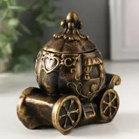 Шкатулка "Карета золотая" 11х10х6 см Шкатулка "Карета золотая" 11х10х6 см
