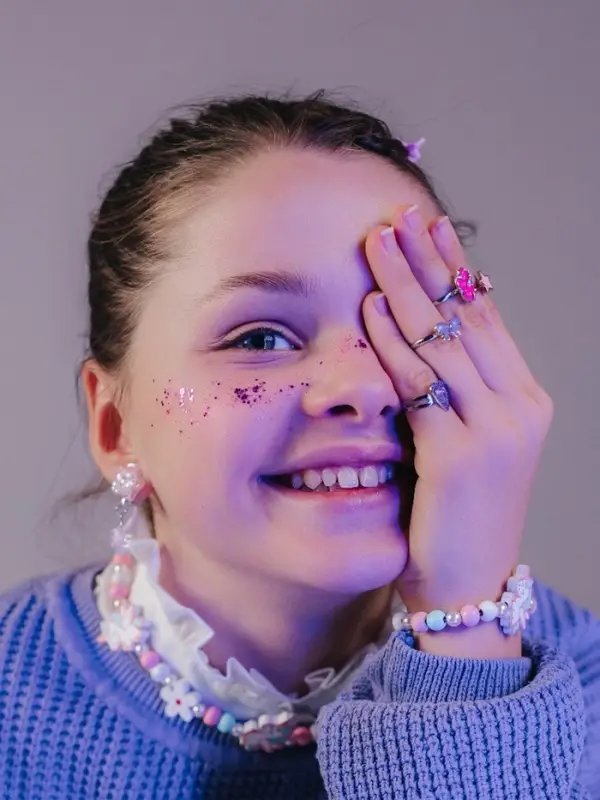 Набор детских украшений Выбражулька &laquo;Единорожки милые&raquo;, 2 предмета: бусы, браслет, розовый