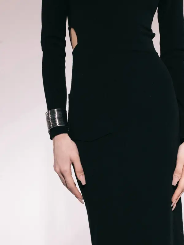 Браслет манжета &laquo;Нити&raquo;, d=6 см, металл, цвет серебро