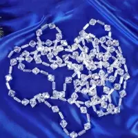 Бусы на ёлку &laquo;Льдинки&raquo;, длина 2.7 м, d=10 мм, перламутровые