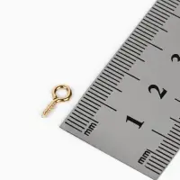 Держатель для кулона винтовой СМ-936, (набор 10 шт.) 1.2&times;0.5&times;0.1 см, цвет золото