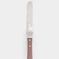 Кондитерская лопатка - палетка, изогнутая, 31.5 см, рабочая часть 19.5 см, для блинов, коричневая