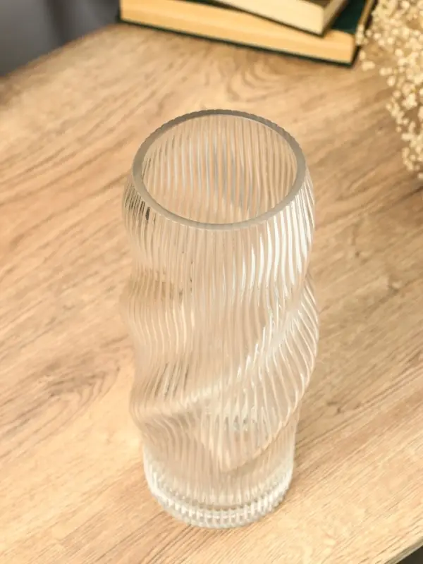 Ваза стекло настольная  Ваза стекло настольная "Венди" 29х12х10 см, прозрачный