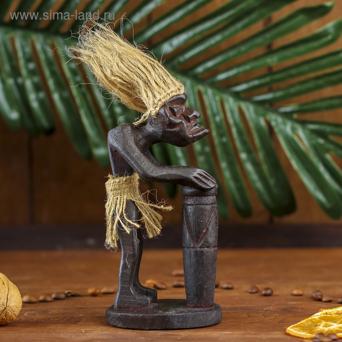 Сувенир «Абориген-барабанщик», 21×7×7 см, дерево Сувенир «Абориген-барабанщик», 21×7×7 см, дерево