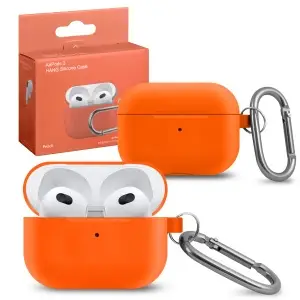 Чехол для AirPods 3 Hang Silicone Case с карабином Peach