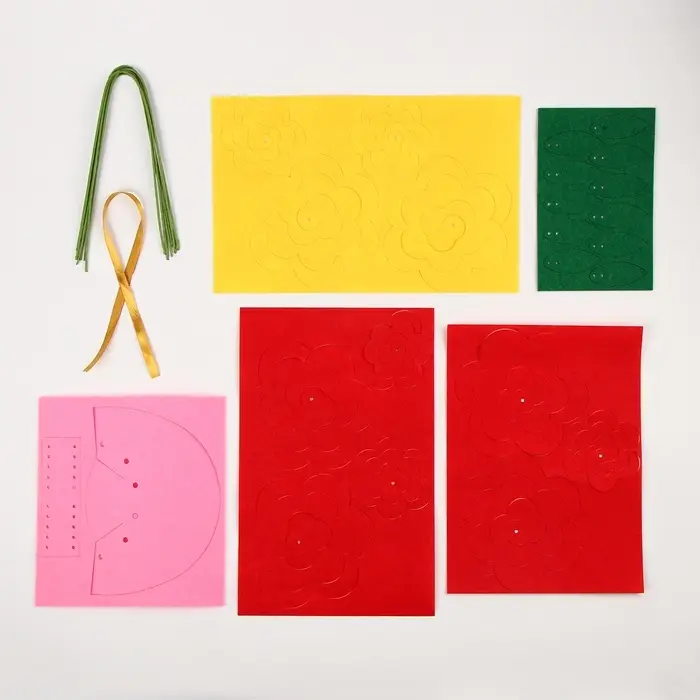 Цветы своими руками из фетра &laquo;Букет роз&raquo;, набор для творчества