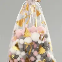Набор мешков &laquo;С Новым годом!&raquo;, органза, 10 шт., 16&times;24 см