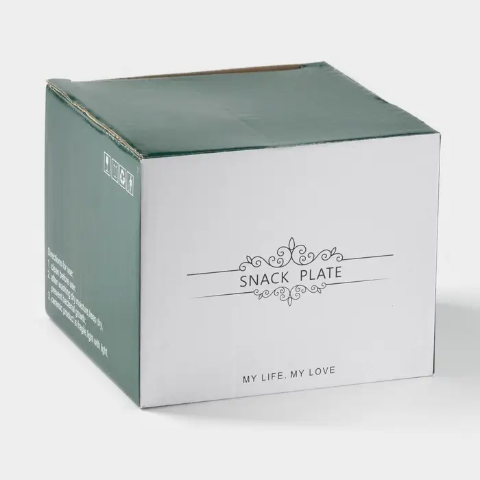 Икорница &laquo;Марбл&raquo;, 150 мл, d=8 см, с подставкой и крышкой, керамика