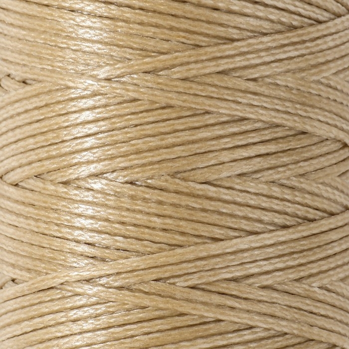 Нитки вощёные, плоские, 210D/16, 1 мм, 50 &plusmn; 2 м, цвет бежевый