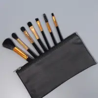 Набор кистей для макияжа SMOKY, 7 шт., чехол на молнии, чёрный