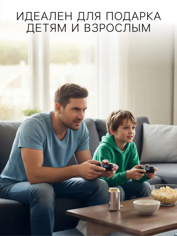 Игровая приставка Game-5, 8/16/32 бита, 4K, 64 ГБ, HDMI, microSD, 2 джойстика, чёрная