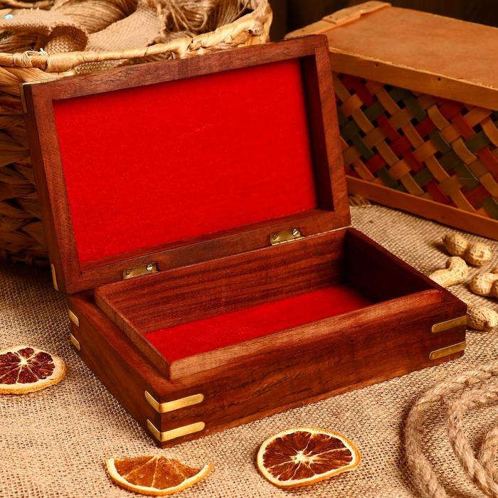 Шкатулка дерево  Шкатулка дерево "Узор ромбом" 20х13х6 см