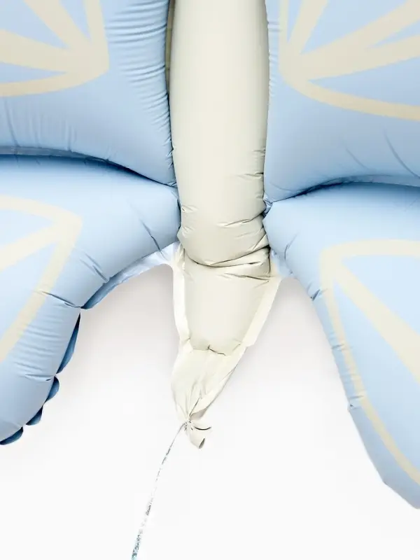 Воздушный шар фольгированный 37" "Нежная бабочка" голубой сатин