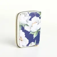 Кошелёк на молнии &laquo;Букет&raquo;, маленький, синий