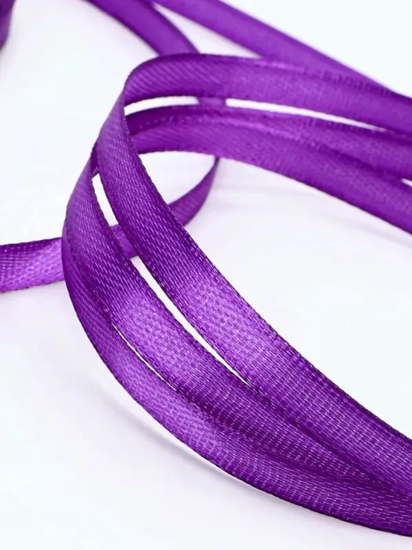Лента атласная, 6 мм, 23±1 м, фиолетовая №34 Лента атласная, 6 мм, 23±1 м, фиолетовая №34