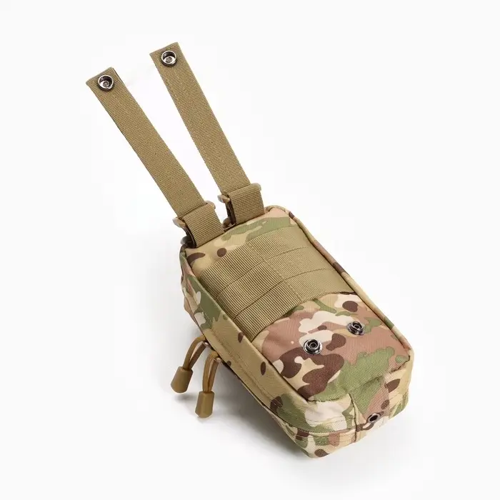Аптечка тактическая-подсумок, камуфляж мультикам, 11&times;20 см, бежевая