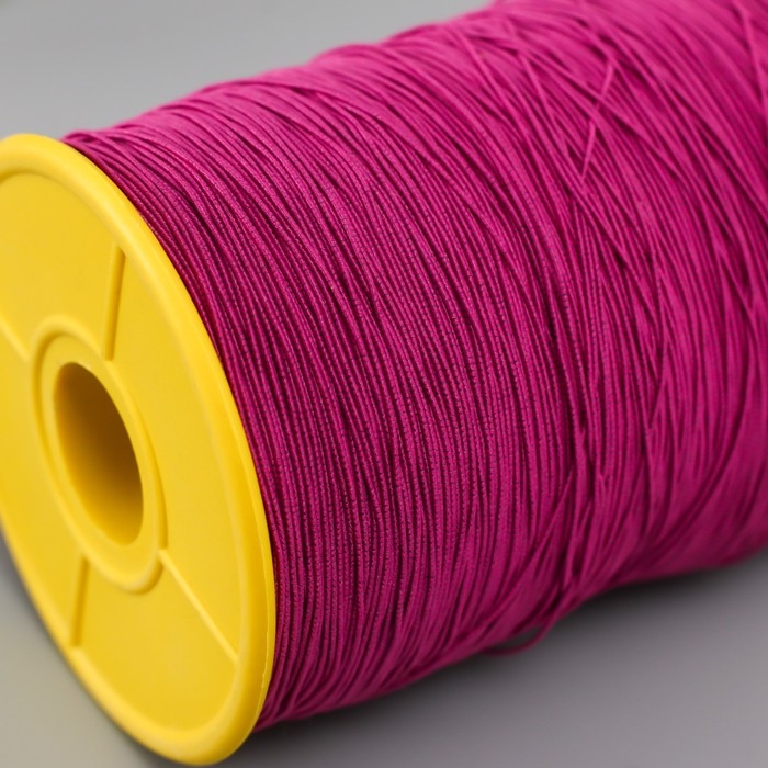 Спандекс для бисера, длина 500 м, цв. фуксия Спандекс для бисера, длина 500 м, цв. фуксия