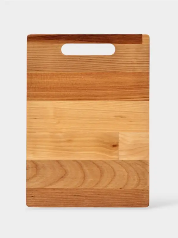 Доска разделочная, пропитана маслом, береза, 25х18х1,8/1,6 см