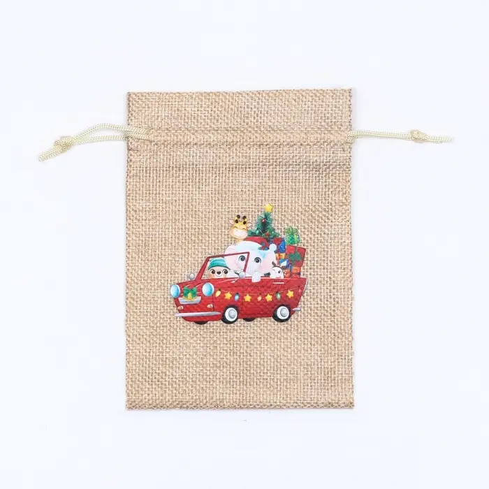 Мешок подарочный с термонаклейкой, 10×14 см Мешок подарочный с термонаклейкой, 10×14 см