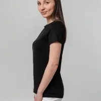 Футболка женская T-bolka Stretch Lady, черная, размер S