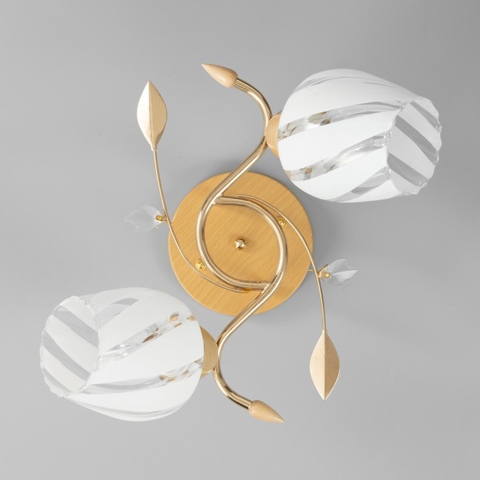 Люстра Люстра "Лепестки" 2x40Вт E27 золото 44х33х28 см