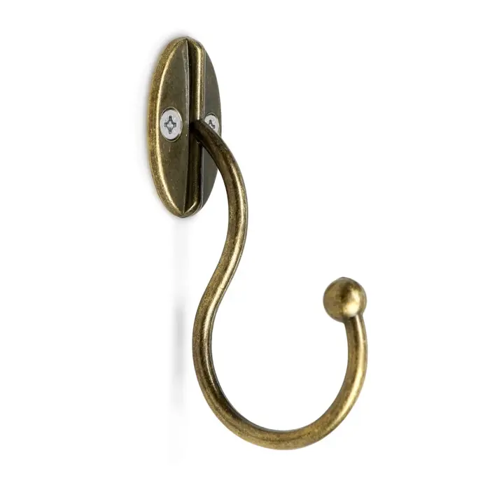 Крючок мебельный ТУНДРА TKO019, однорожковый, бронза Крючок мебельный ТУНДРА TKO019, однорожковый, бронза