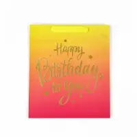 Пакет ламинированный Happy Birthday, M 26&times;30&times;9 см