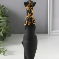 Фигурка керамика &laquo;Кошка Багира прямая&raquo;, чёрный, 6&times;6&times;21 см