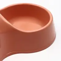 Миска двойная &laquo;Мур-мяу&raquo;, 200 мл, 22.5 см &times; 13 см &times; 6 см, цвет кирпичный