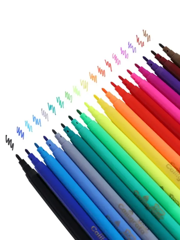 Фломастеры 18 цветов, Calligrata TOP, в картонной коробке