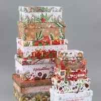 Набор коробок подарочных 10 в 1 &laquo;Счастливого Нового года&raquo;, 32.5&times;20&times;12.5 &mdash; 12&times;7&times;4 см