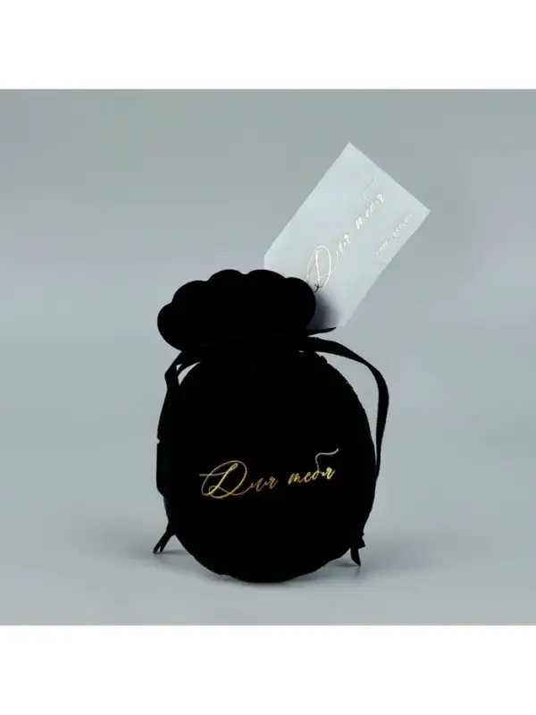 Мешочек подарочный замшевый &laquo;Для тебя&raquo;, черный, тиснение, 9&times;12 см &plusmn; 1.5 см