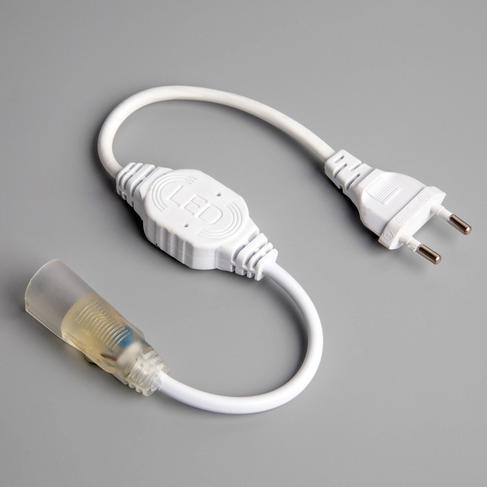 Шнур питания Luazon Lighting для гибкого неона 16 × 16 мм, до 50 метров, 220 В Шнур питания Luazon Lighting для гибкого неона 16 × 16 мм, до 50 метров, 220 В