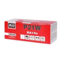 Лампа AVS Vegas 24V. P21W(BA15S) BOX 10шт.