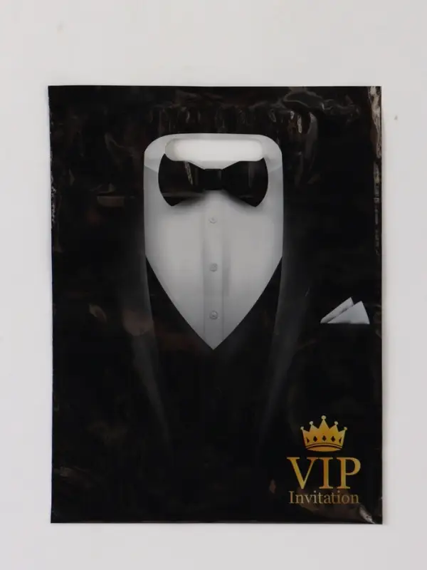 Пакет подарочный &laquo;Смокинг VIP&raquo;, полиэтиленовый, с вырубной ручкой, 30&times;40 см, 50 мкм