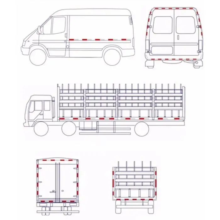 Светоотражающая лента, самоклеящаяся, желто-красная, 5 см &times; 25 м