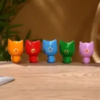Сувенир интерьерный &laquo;Кошечки&raquo;, набор 5 шт., дерево