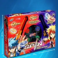 Волчки с мечом ULTRA SPIN &laquo;Сражение гладиаторов&raquo;, набор 4 шт., с устройством запуска и ареной