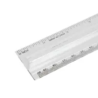 Линейка пластиковая Calligrata, 30 см, прозрачная, с держателем, двухсторонняя шкала