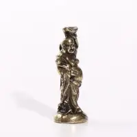 Фигурка декоративная &laquo;Хотей со слитком золота&raquo;, металл, 1.2&times;1.3&times;3.6 см