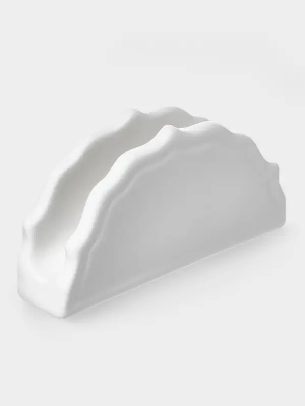 Салфетница WY Renessans, 14&times;3.5&times;7.5 см, фарфор, белая