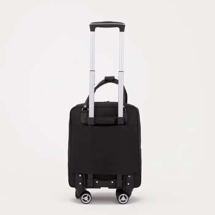 Сумка дорожная 18" на 4 колёсах, отдел на молнии, 4 наружных кармана, чёрная