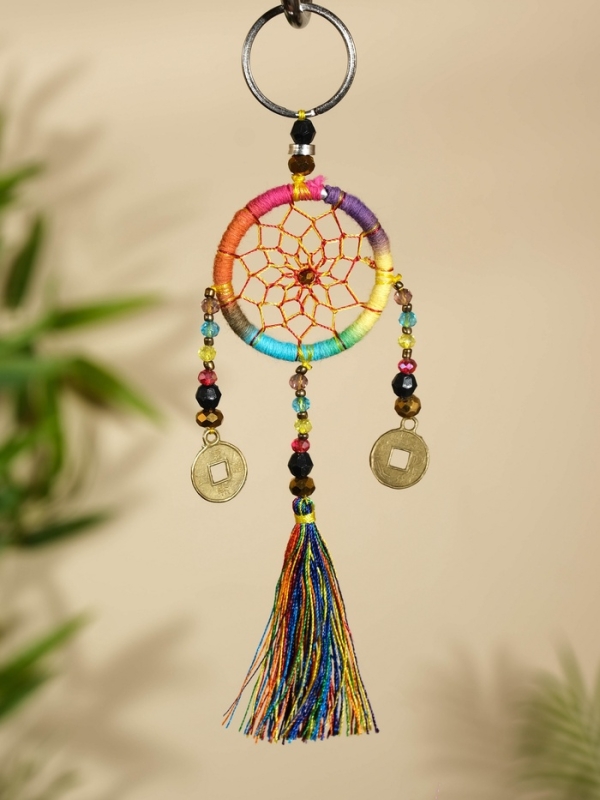 Брелок "Ловец снов" 4х15 см. разноцветный