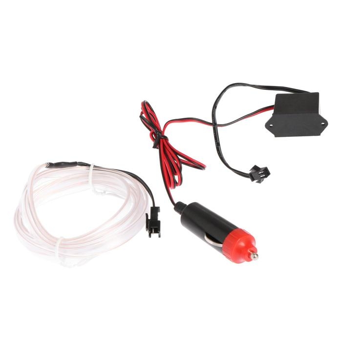 Неоновая нить Cartage для подсветки салона, адаптер питания 12 В, 2 м, белый Неоновая нить Cartage для подсветки салона, адаптер питания 12 В, 2 м, белый